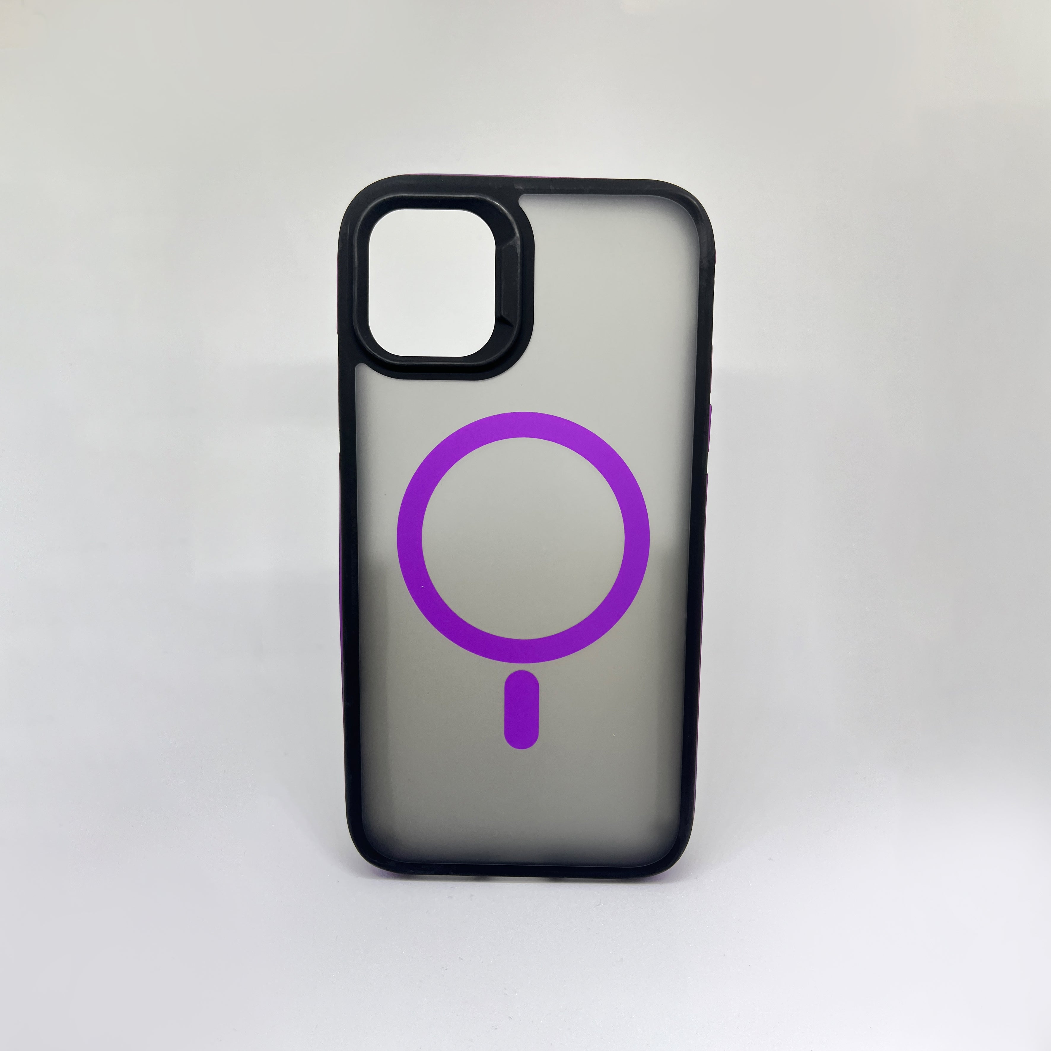 Magnetic Purple Circle START Clear MagSafe - iPhone Case