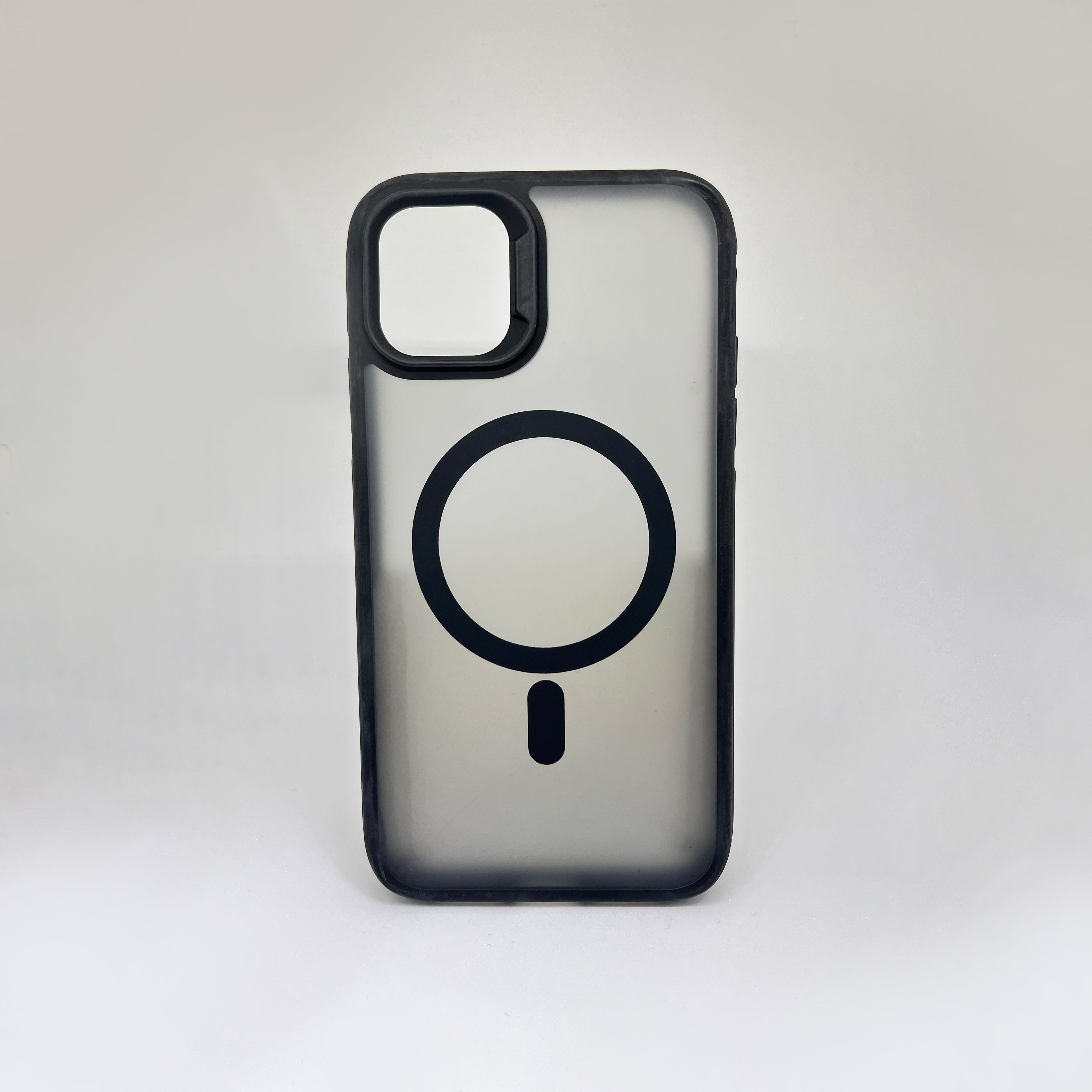 Magnetic Black Circle START Clear Magnetic Safe iPhone Case