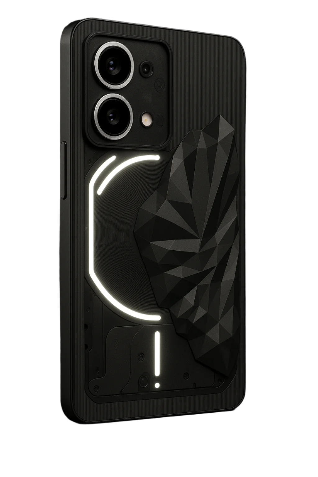 Nothing One CNF Bold Black 3D Geometric Batman Case