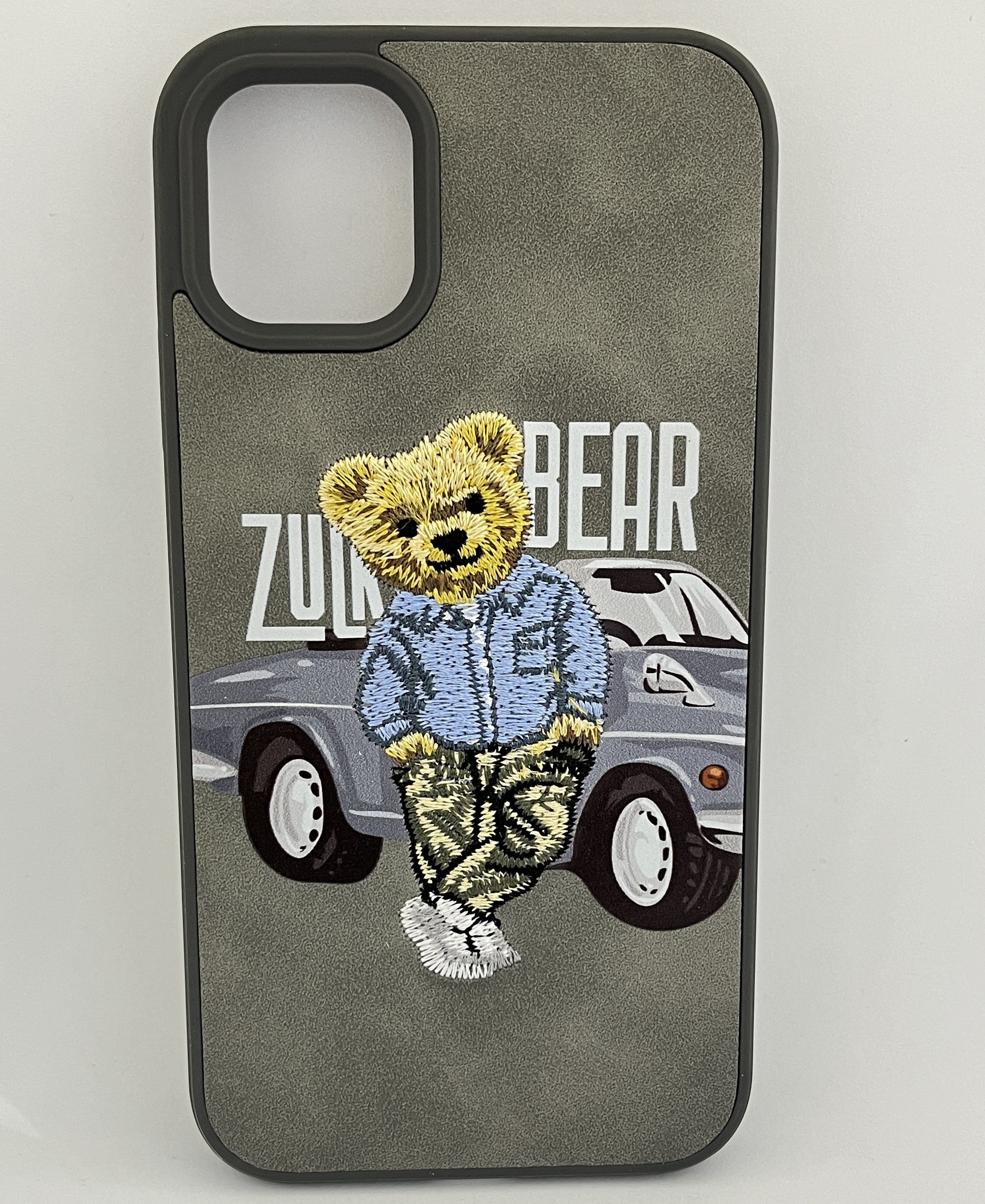 Teddy Embroidery With Car's Case