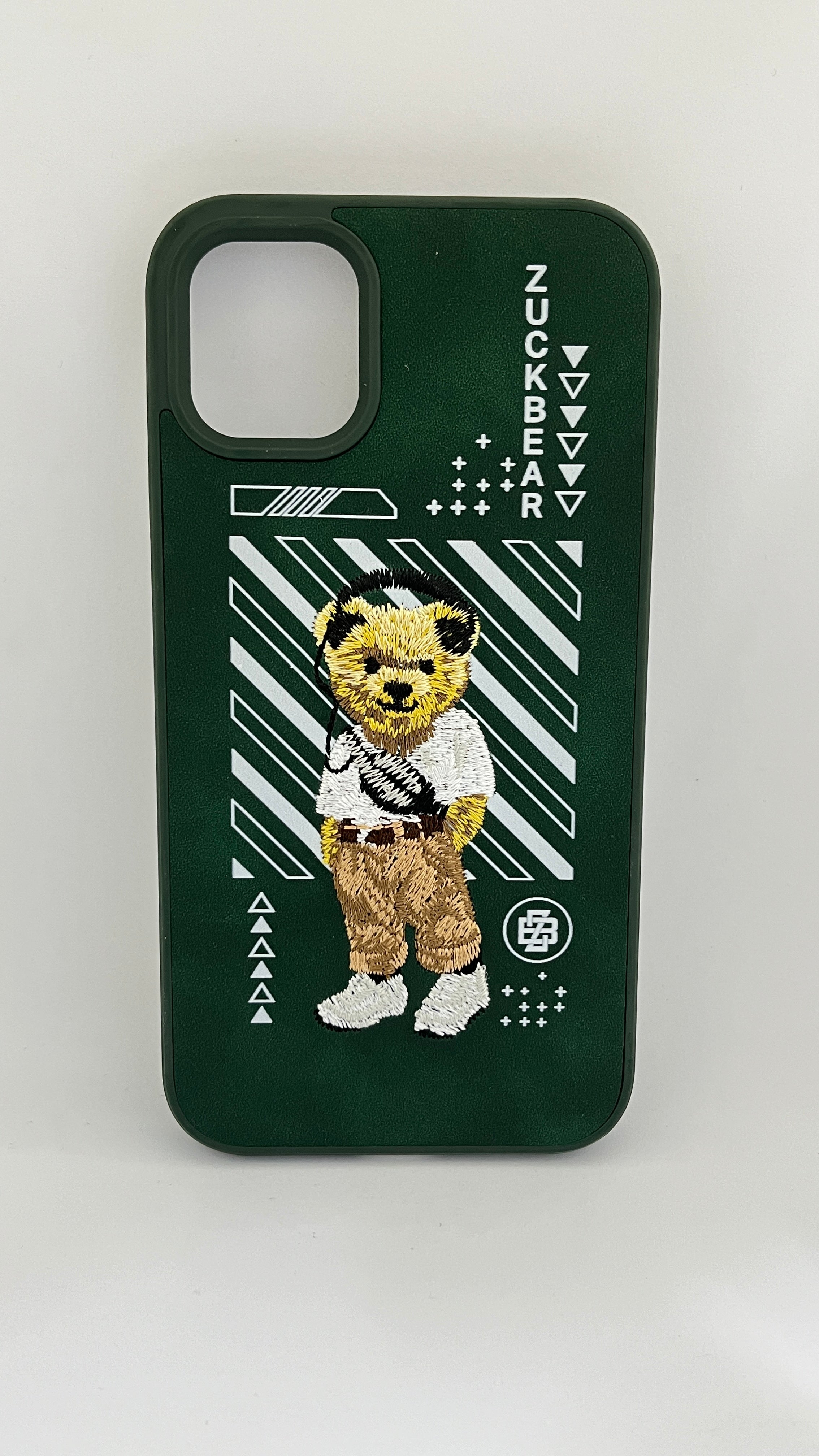 Teddy Embroidery + Leater Zuck  Bear Case