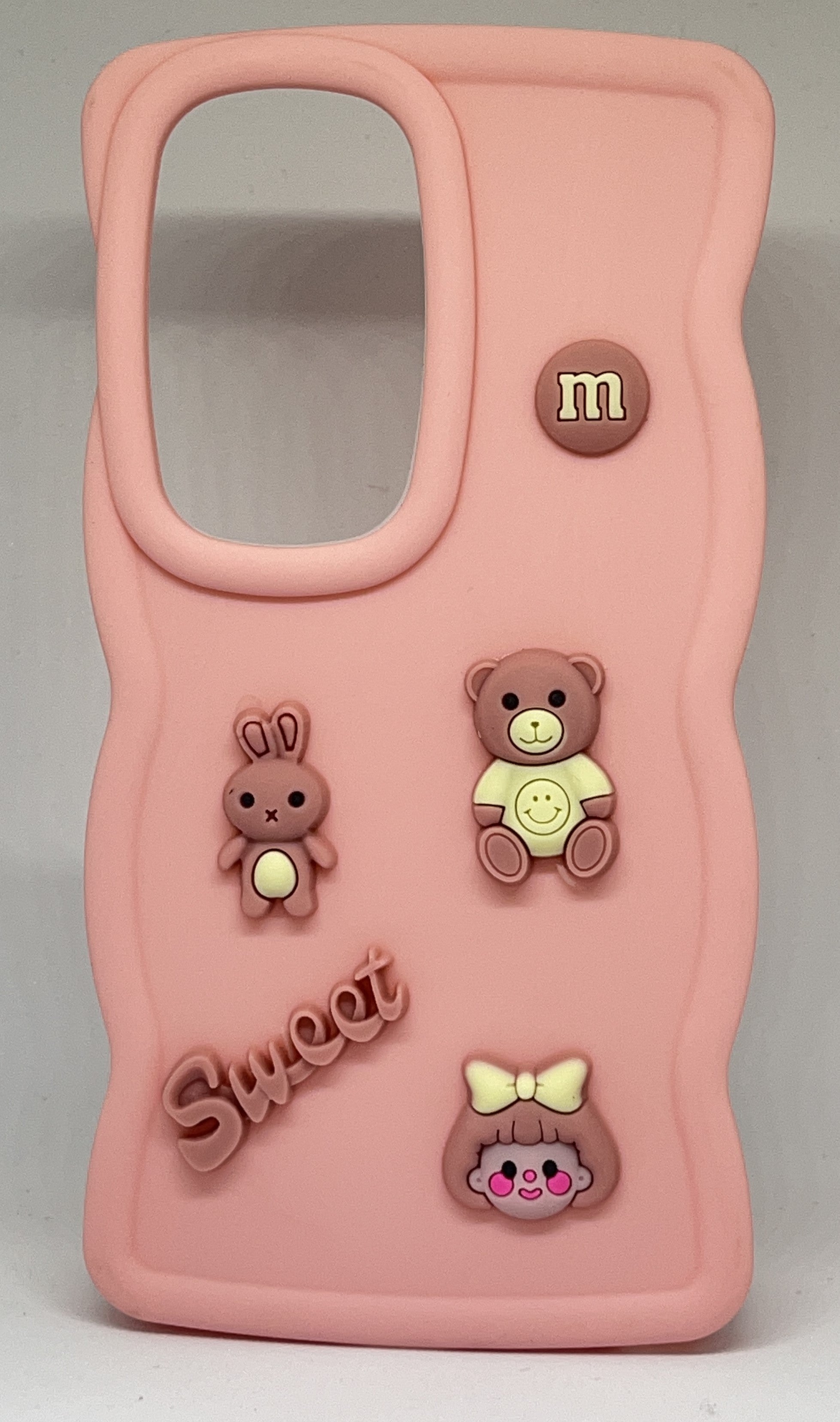 Sweet Teddy Rubber case - Pink