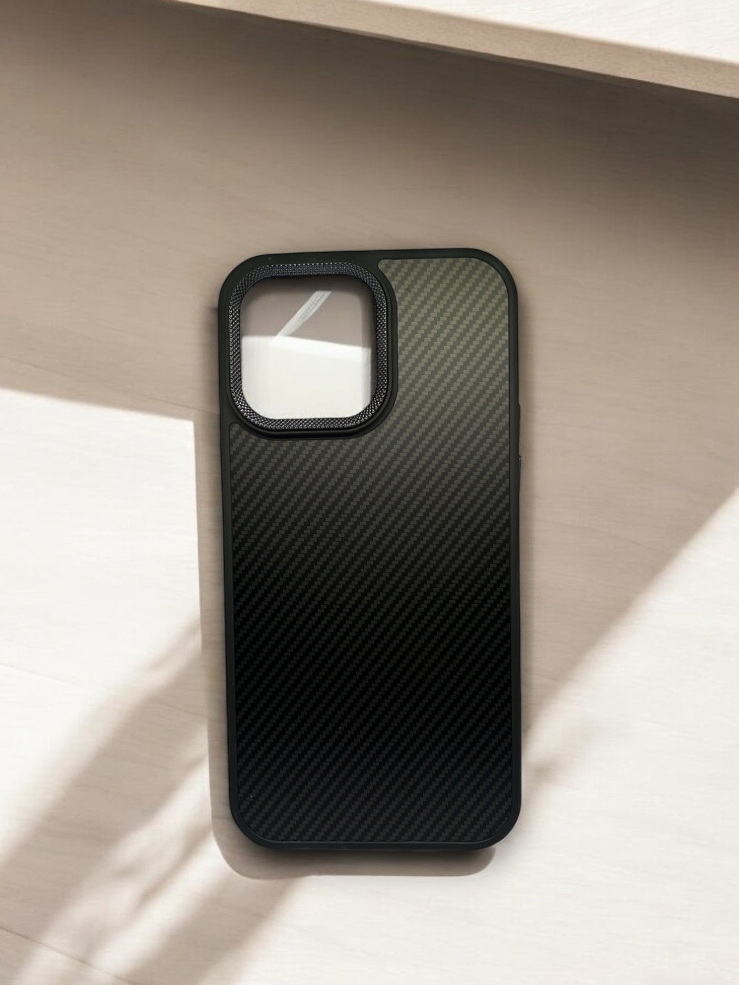 Focus Design iPhone Case with Raised Camera Protection - Black