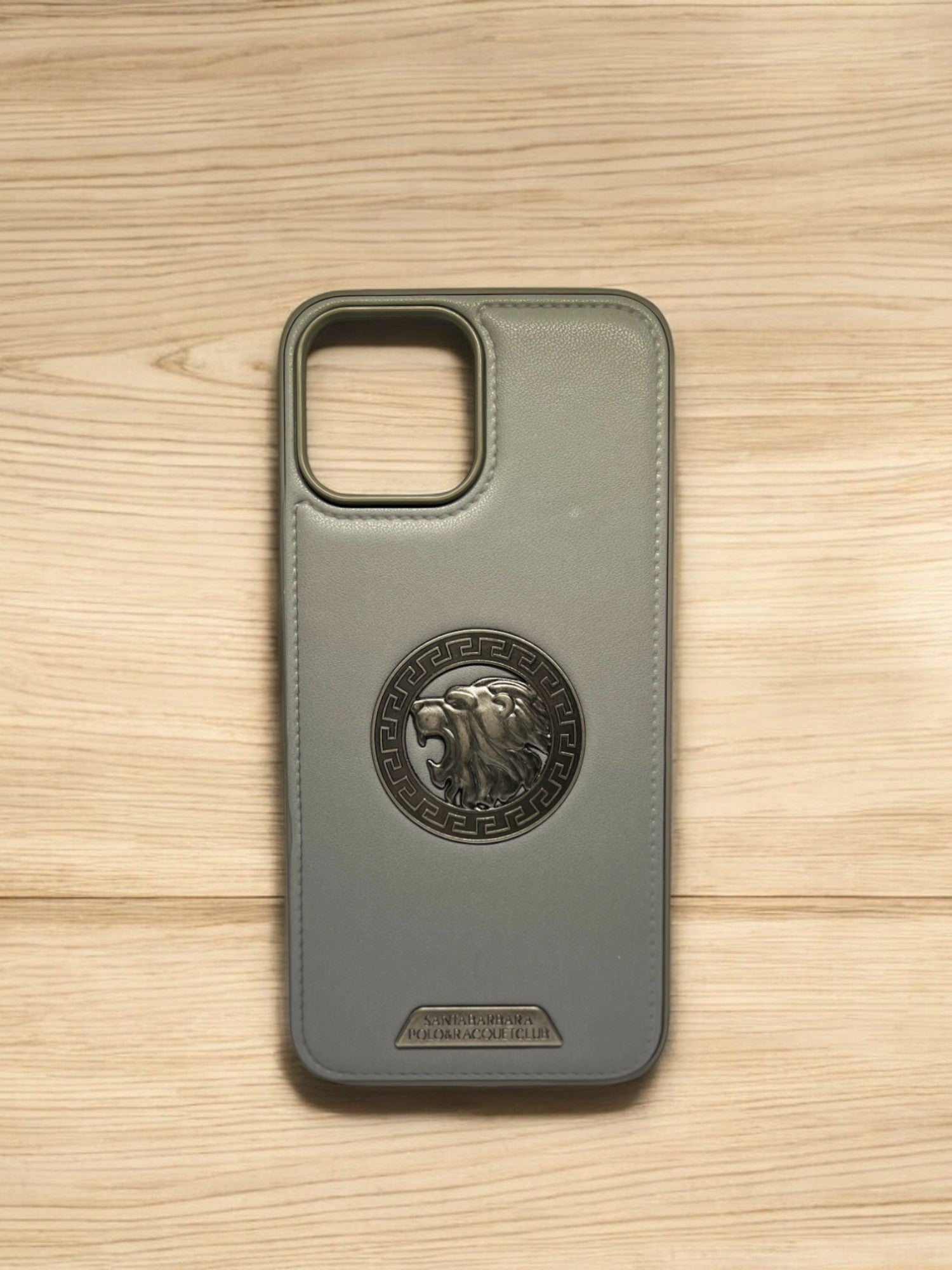 Grey Lion Engraved Luxury Designer Case For Iphone