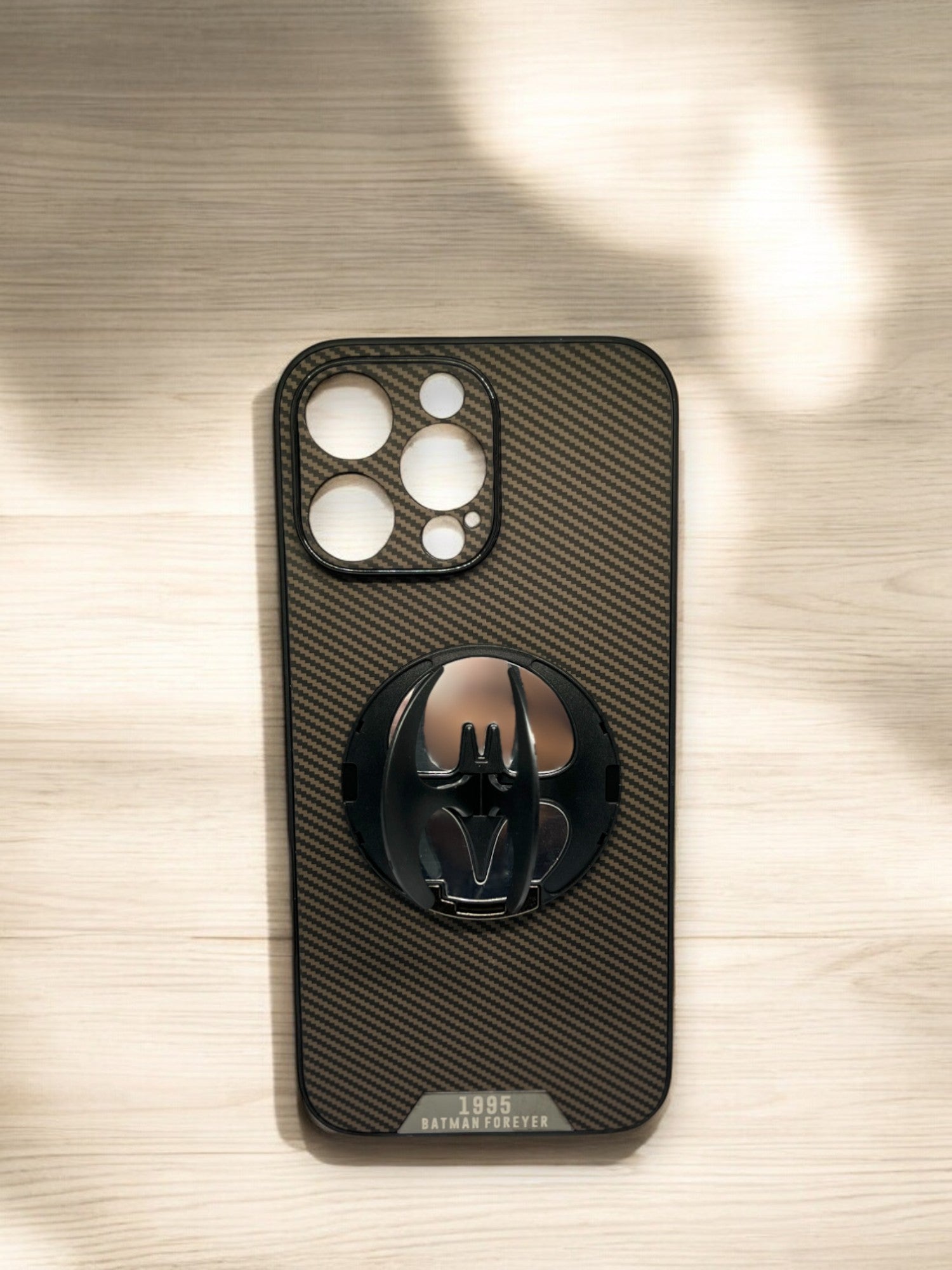 Luxury Carbon Fiber Batman Stand Case - Brown