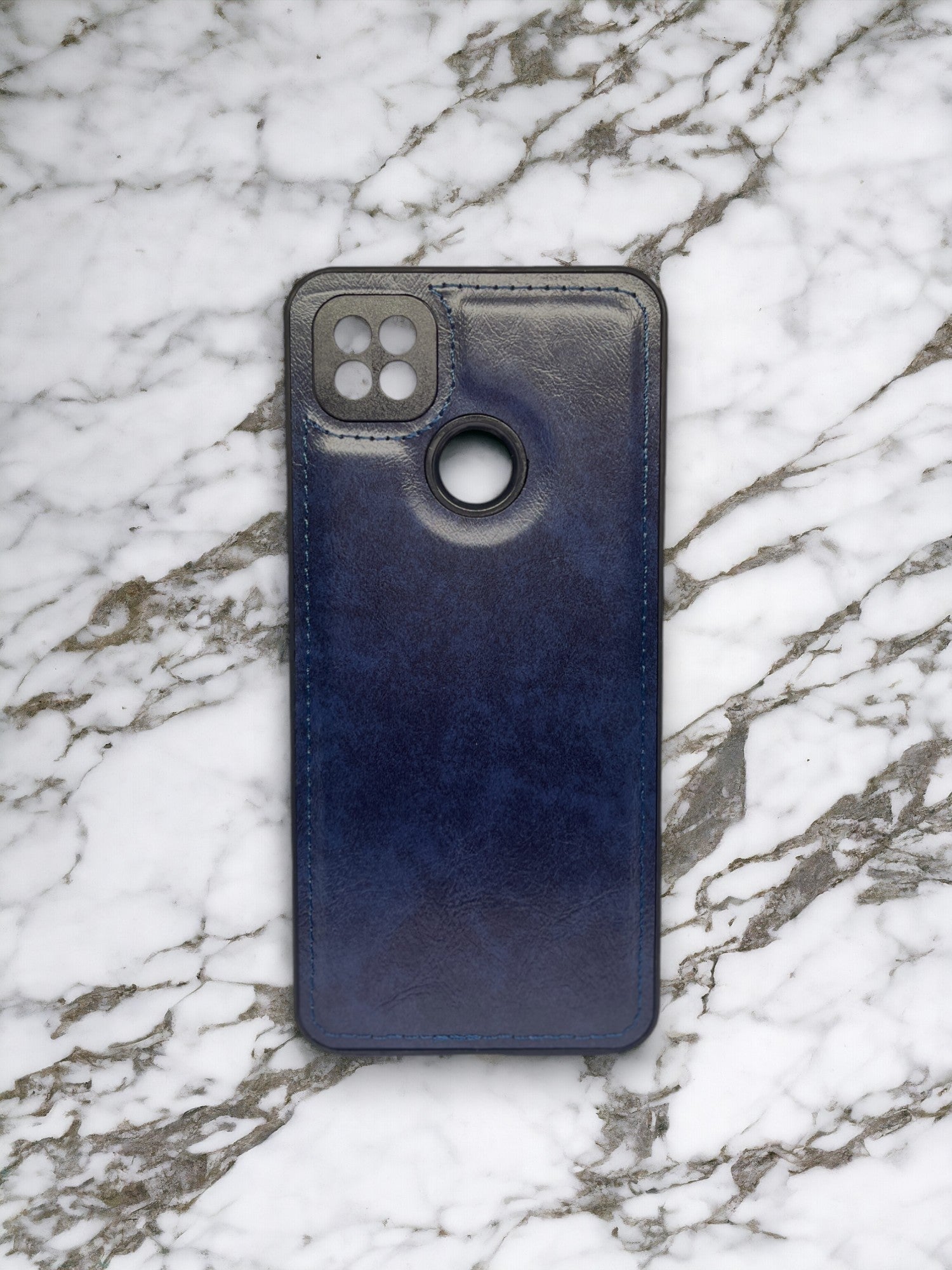 Soft & Flexible Leather Mobile Cover - Blue