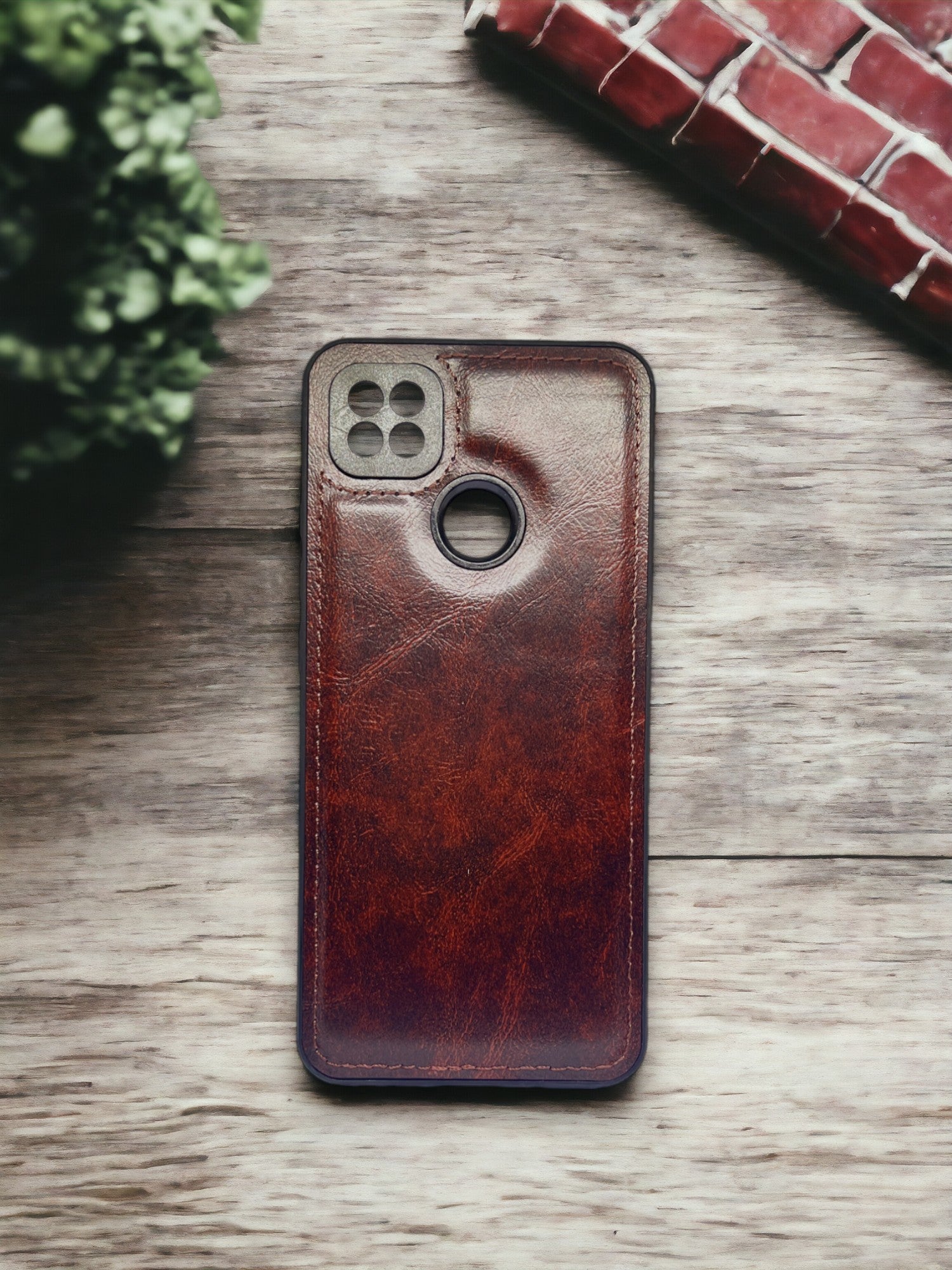 Soft & Flexible Leather Mobile Cover - Brown