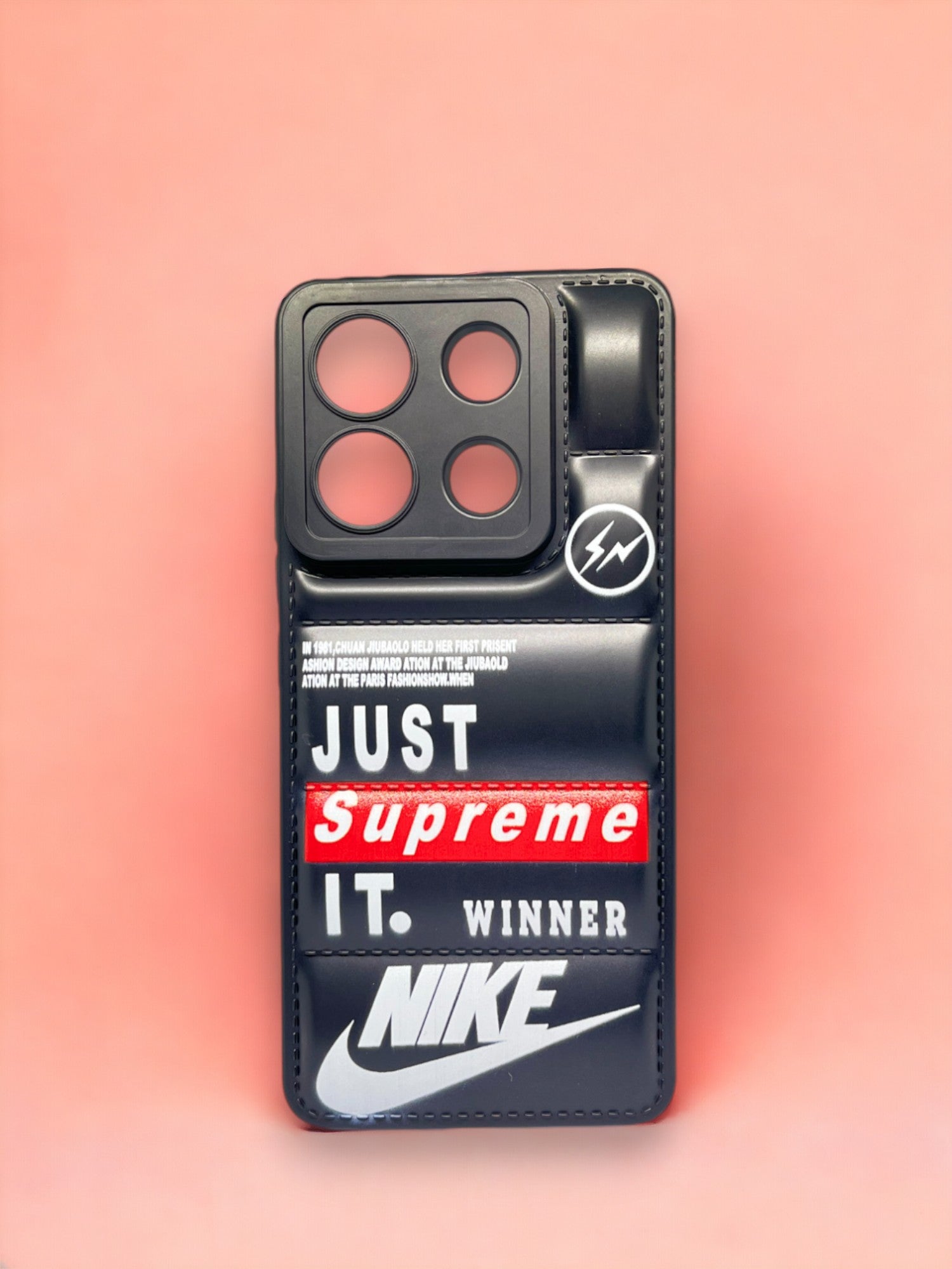 Soft Puffer with Shockproof Protection Black Case - Just Supreme