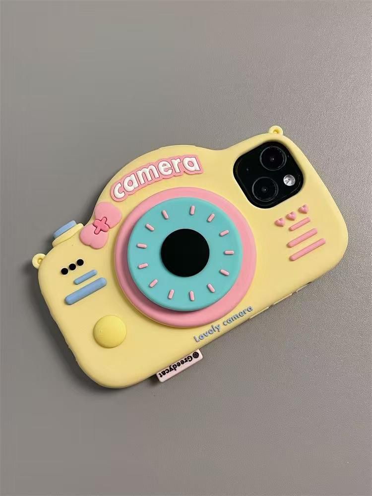 Adorable Cute Camera Silicone Hard Case for iPhone