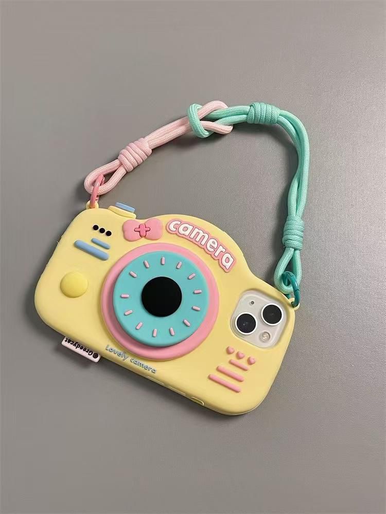 Adorable Cute Camera Silicone Hard Case for iPhone