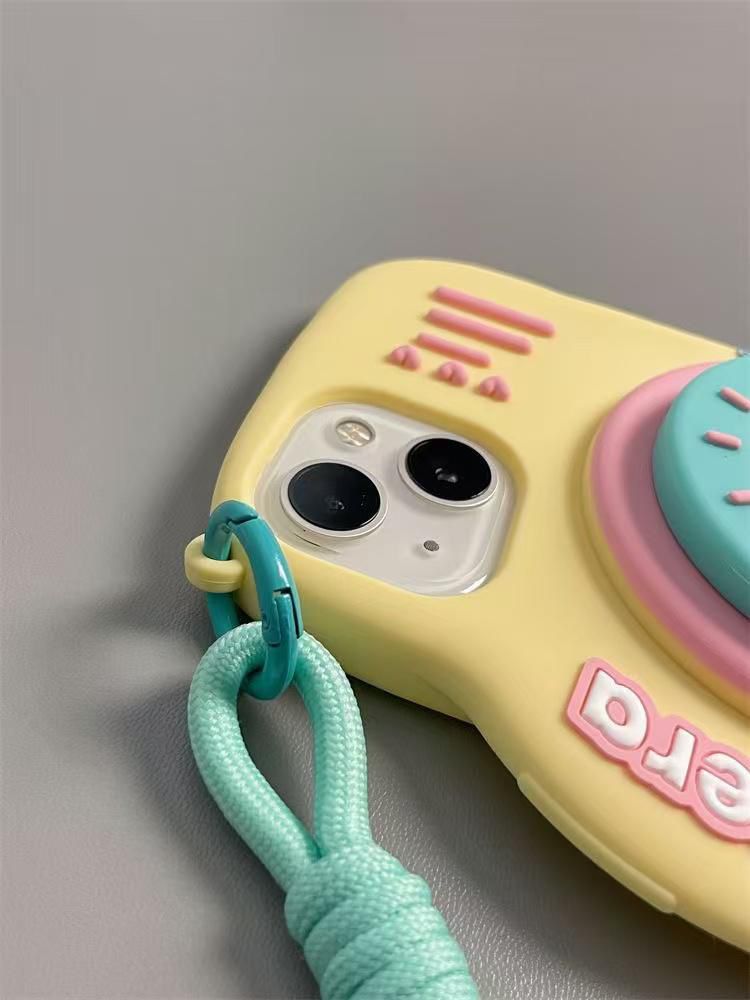 Adorable Cute Camera Silicone Hard Case for iPhone